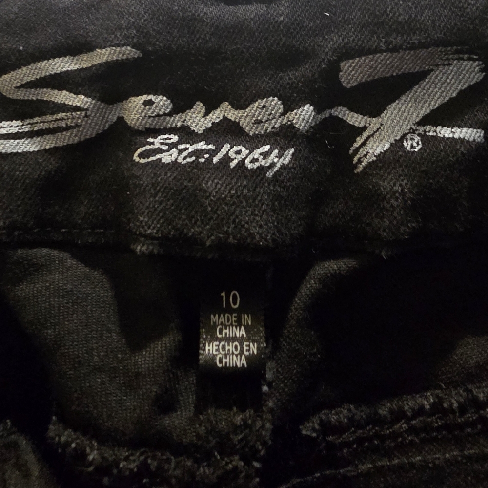 Seven7 Women's Black Straight Leg/ Skinny Jeans -- Size 10 - Picture 4 of 6